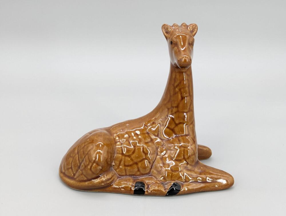 K's Collection Giraffe Vintage Sculpture 5" Small Ceramic MCM Glazed